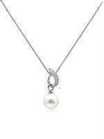 Collana Comete Donna in Oro bianco Perla GLP292